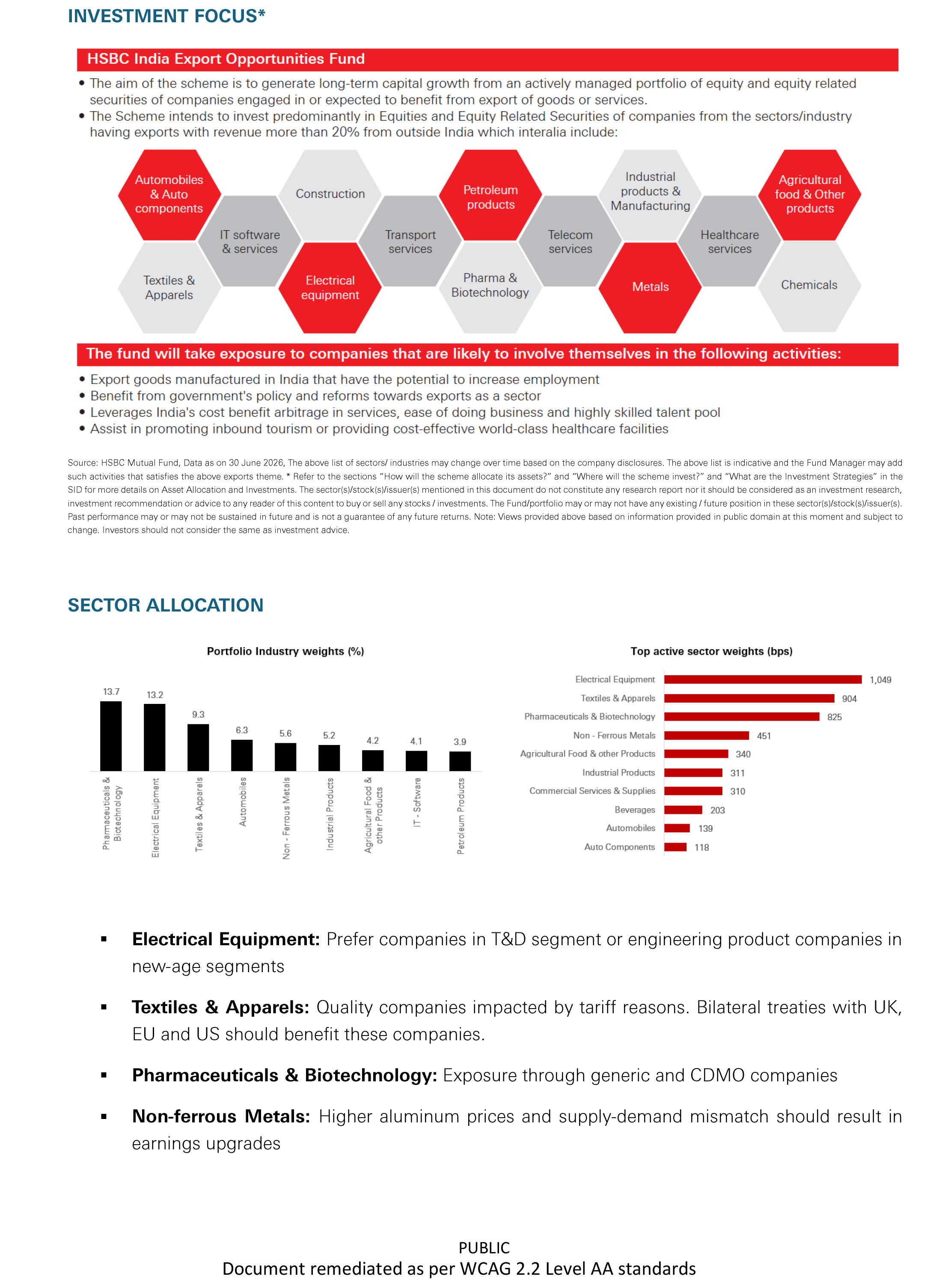 HSBC India Export Opportunities Fund - Delivered an XIRR of 18.91 per cent in one year