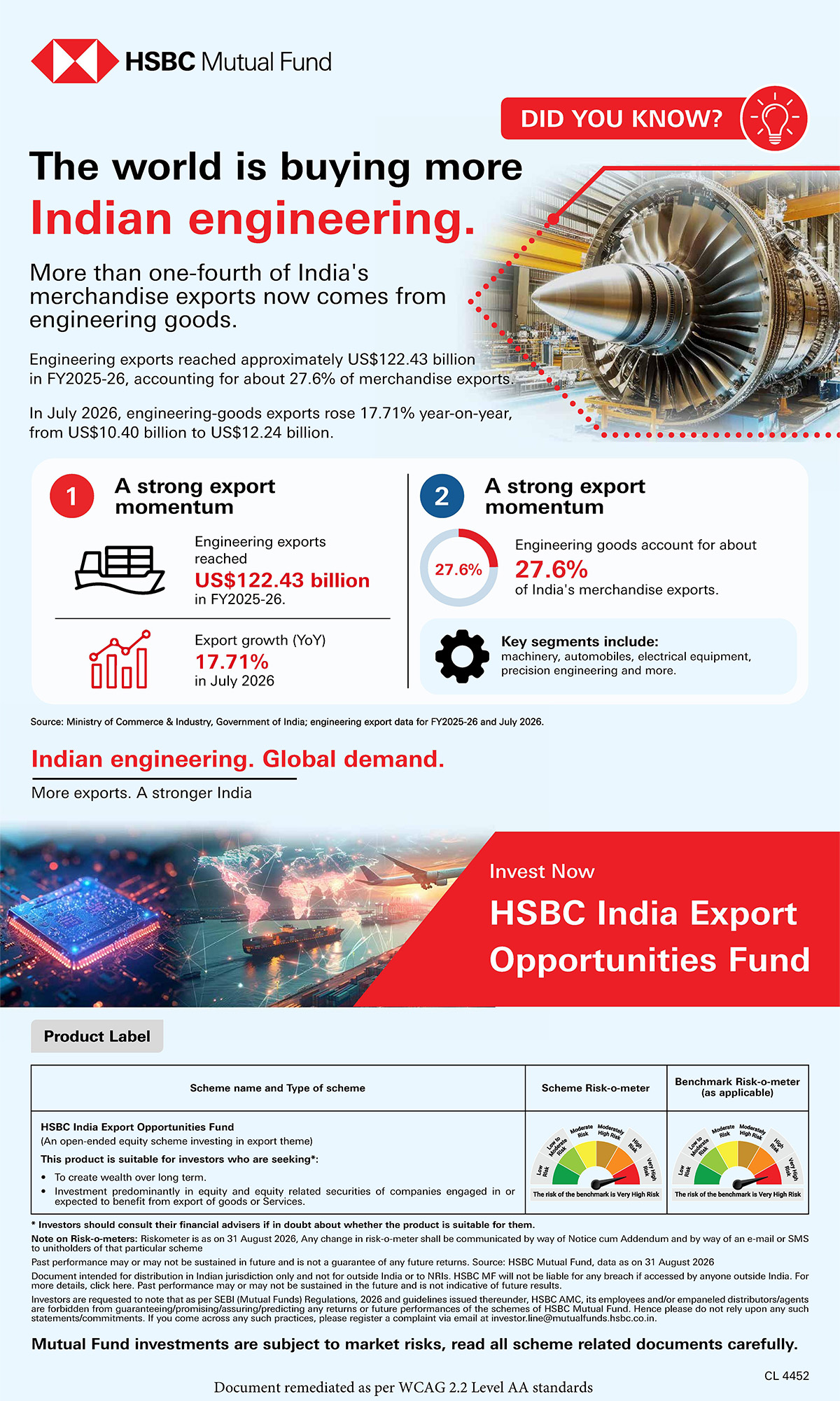 HSBC India Export Opportunities Fund - World buying more Indian Engineering