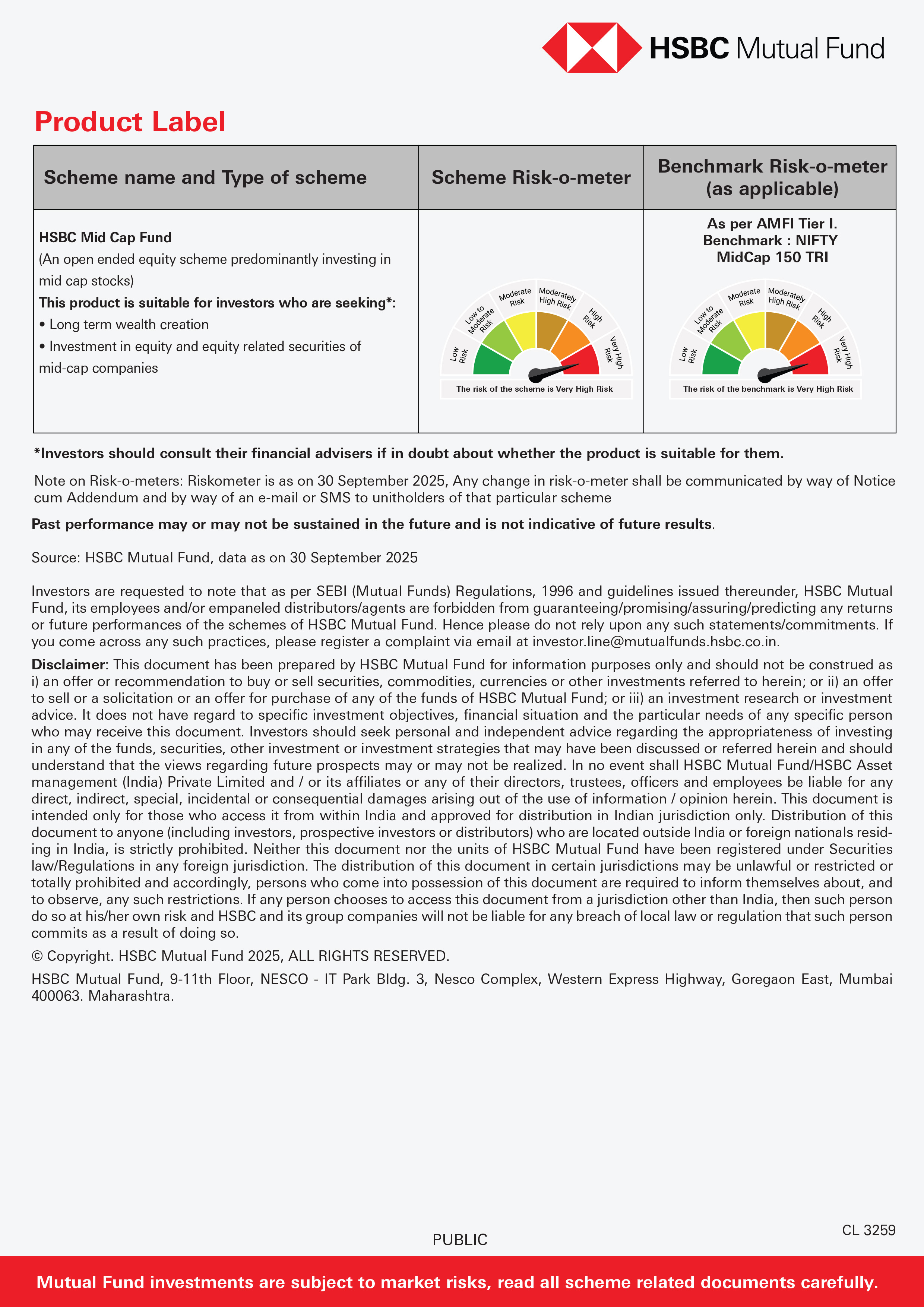 HSBC Mid Cap Fund - October 28, 2025