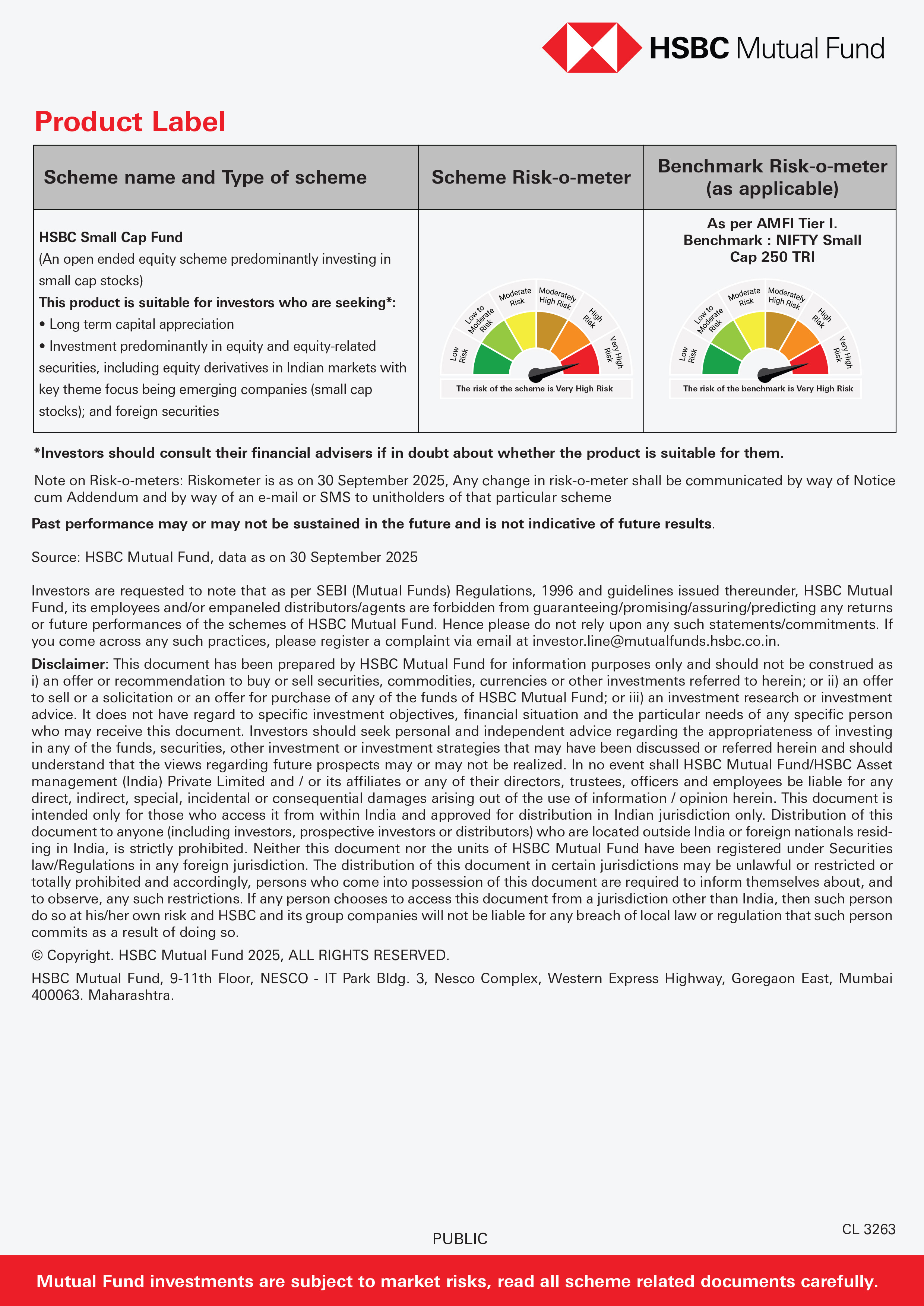 HSBC Multi Cap Fund - October 28, 2025