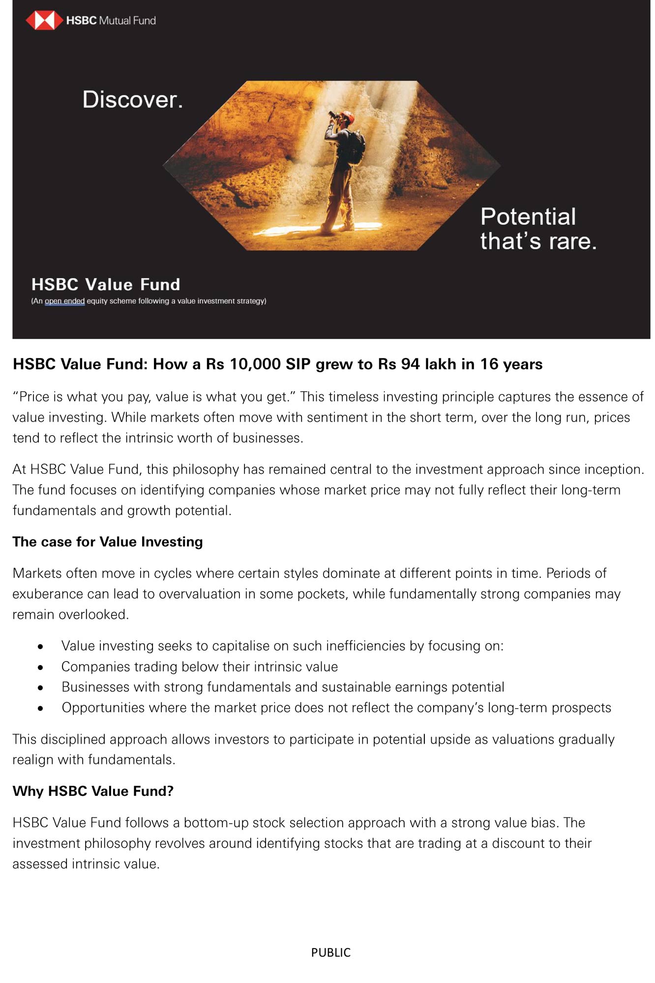 HSBC Value Fund - How a Rs 10,000 SIP grew to Rs 94 lakh in 16 years