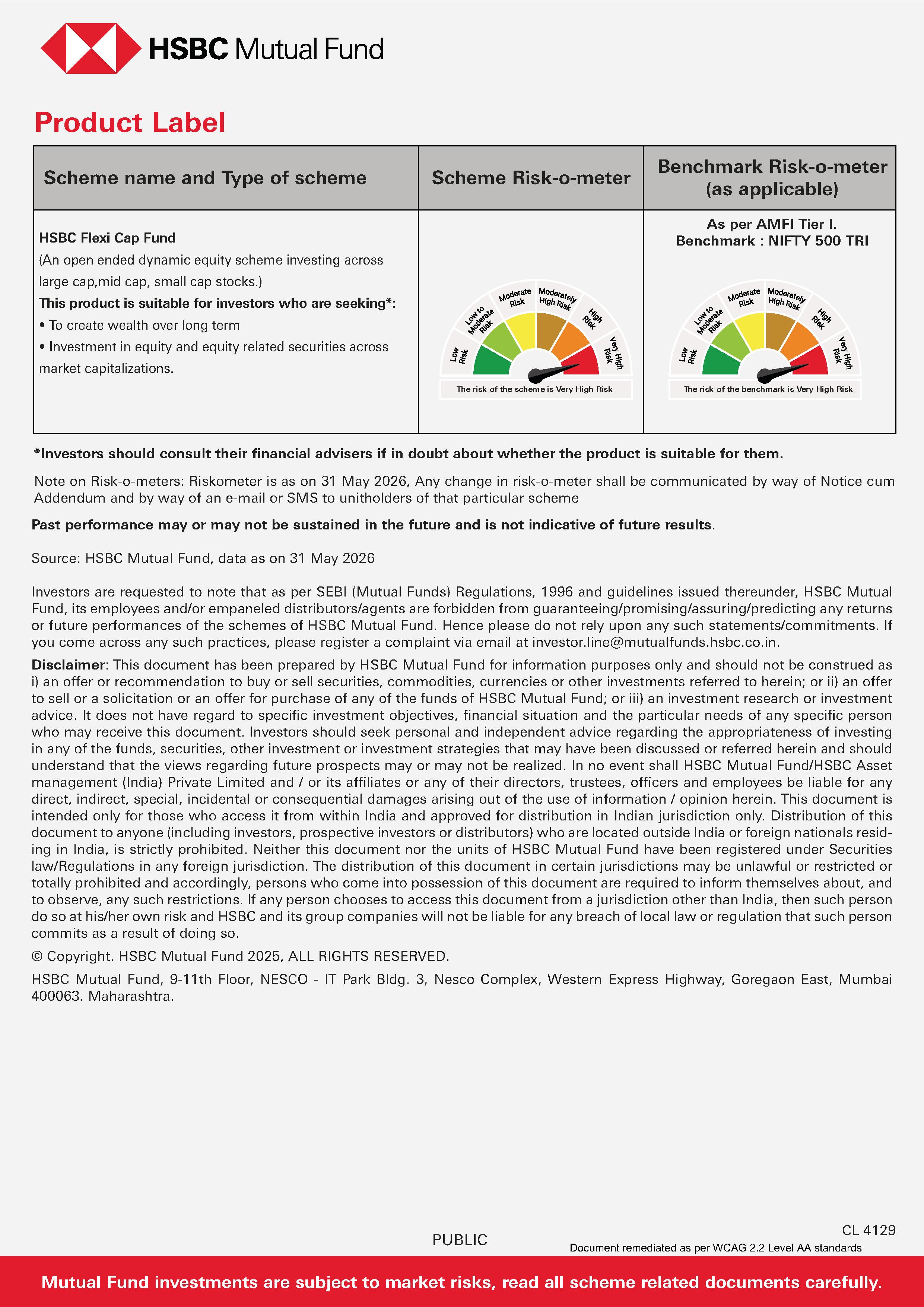 SIP & SIP Top Up Performance Leaflet - HSBC Flexi Cap Fund - June 11, 2026